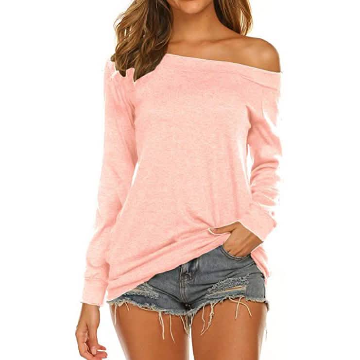Women's Long Sleeve Off Shoulder Top