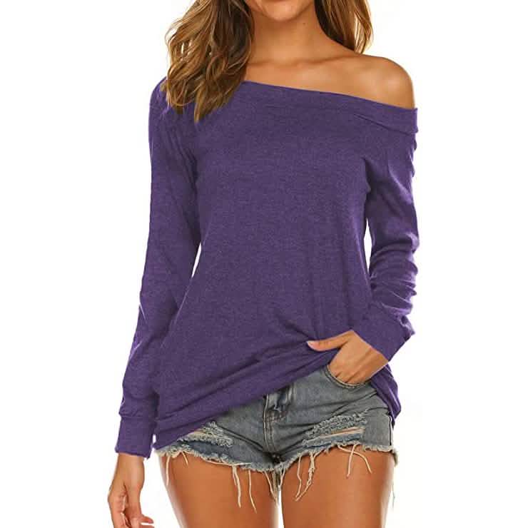 Women's Long Sleeve Off Shoulder Top